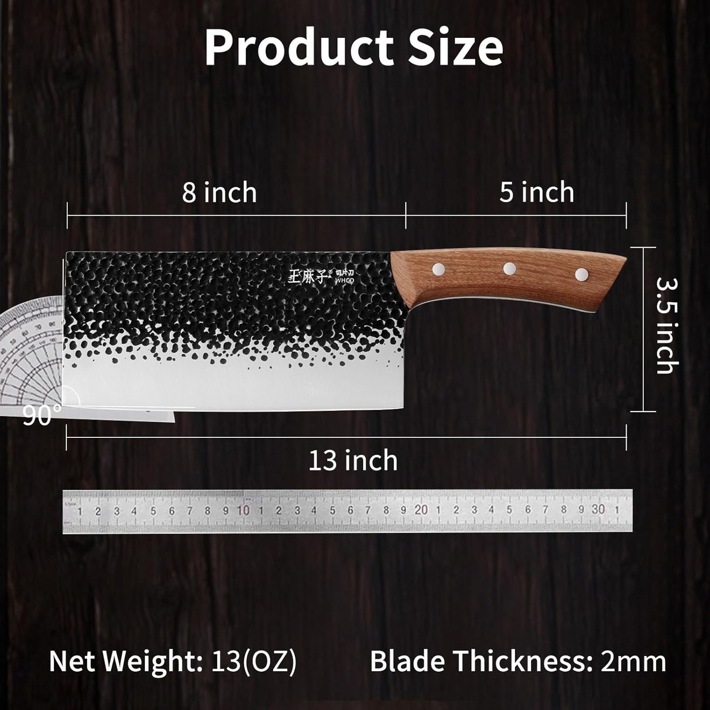 WANGMAZI Slicing Knife (8inch, Silver)